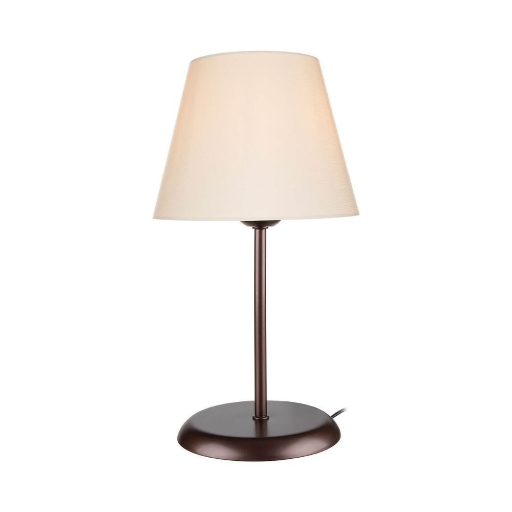 Lampada da tavolo Elva ASZ1050 in metallo e paralume tessuto