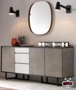 Lampada da tavolo in metallo bianco 3x80x10h cm 