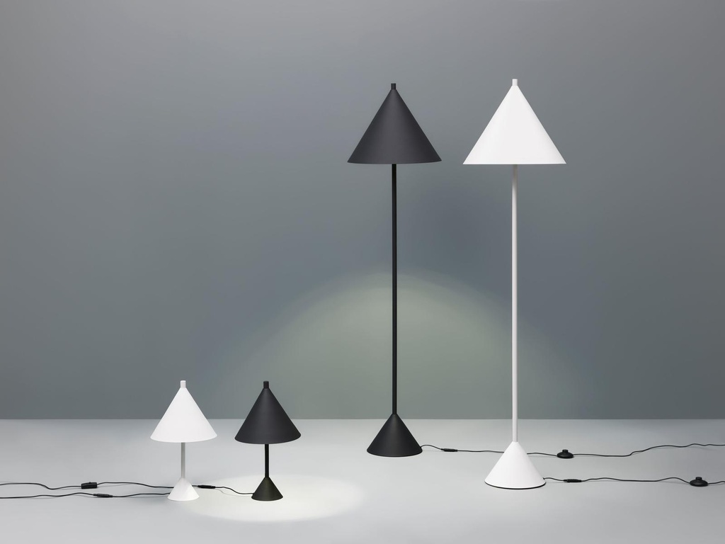 Lampada da terra in metallo nero D40xD40x156h cm
