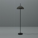 Lampada da terra paralume in cartone riciclato nero D34xD34x160h cm