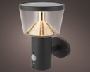 Lampada solare da parete in acciaio inox