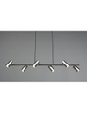 Lampadario 6 Faretti GU10 Orientabili Marley Nichel Trio Lighting