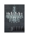 Lampadario Classico 10 Luci Lüster Cromo Pendenti Decorativi Trio Lighting
