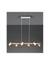 Lampadario Isola Legno 6 Spot Bianco Cilindrici Orientabili Marley Trio Lighting