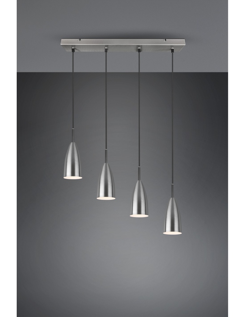 Lampadario Lineare Isola Farin 4 Luci Nichel Trio Lighting