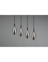Lampadario Lineare Isola Farin 4 Luci Nichel Trio Lighting