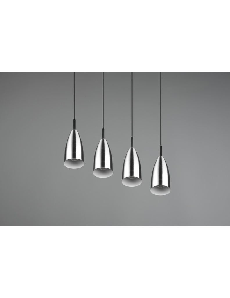 Lampadario Lineare Isola Farin 4 Luci Nichel Trio Lighting