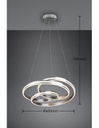 Lampadario Vortice Moderno Yara Nichel Led Dimmer Trio Lighting