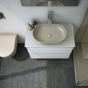 Lavabo appoggio ovale bianco opaco