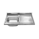 Lavello cucina vasca con gocciolatoio dx in acciaio da appoggio 50x80 cm(N216DX) (copia)