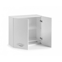 Pensile scolapiatti per cucina Bianco Frassinato Cm 80x32xH 72 con 2 ante