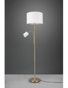 Piantana Hotel Ottone Paralume Tessuto Crema Spot Lettura Trio Lighting