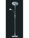 Piantana Led Con Luce Spot da Lettura Dimmerabile Quebec Nichel Trio Lighting