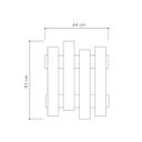 Appendiabiti a muro Wave antracite 8 ganci