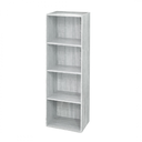 Libreria in legno 4 ripiani scaffale Bianco L 40 x H 29 x H 132 cm