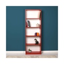 Libreria ufficio salotto scaffale con ripiani rossa  cm 58x23xh.170
