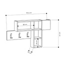 Appendiabiti da parete antracite e rovere Game  99.5x15xh61 cm(GAMEANTRACITE)