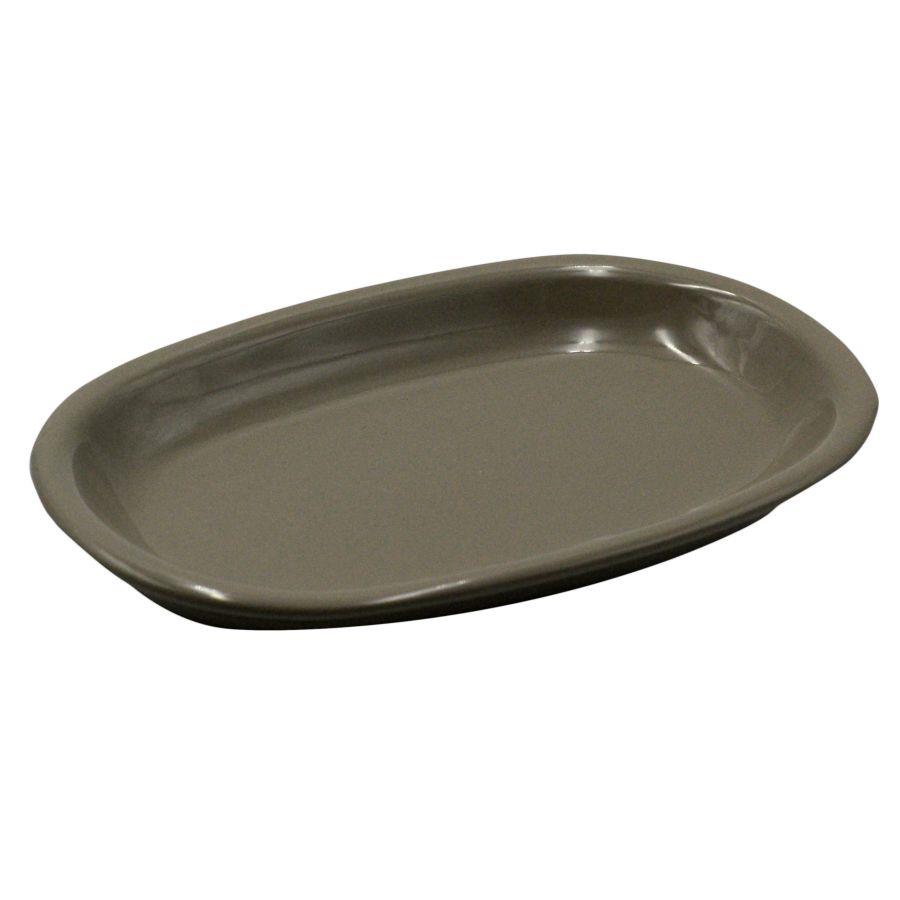 Piatto romeo tortora ovale cm36x25h4