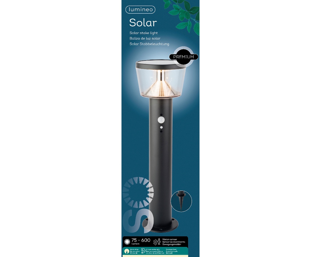 Picchetto solare leggero in acciaio inox