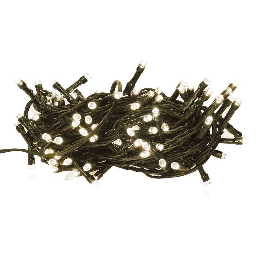 Luce filo 180 led bianco caldo con controller 12m