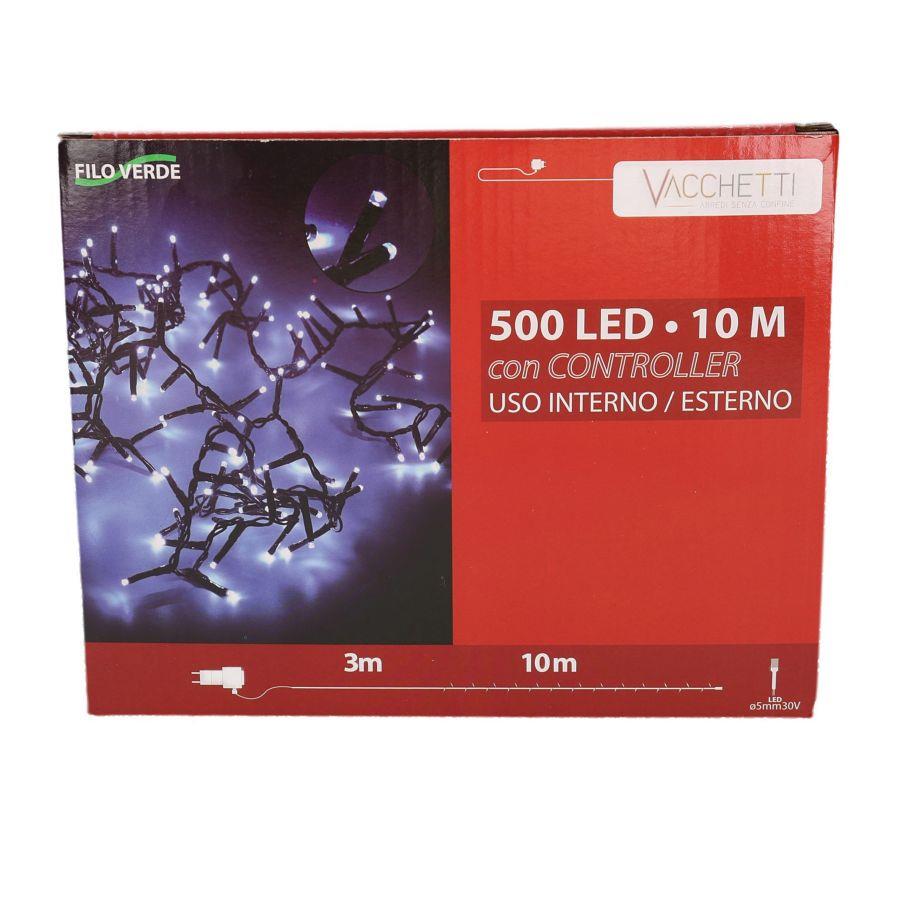 Luce filo 500 led bianco freddo controller cm1000 al. fissa uso esterno