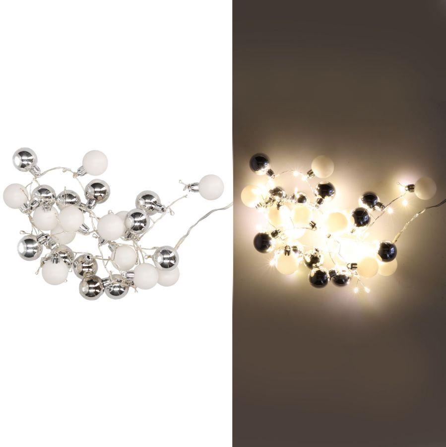 Luce filo sfera oro 48 led bianco caldoalimentazione fissa cm ø4x120
