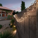 Luci a grappolo solari con 8 funzioni di effetto sfavillante L 1400 cm