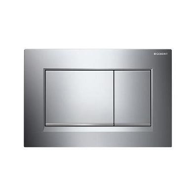 Placca di copertura 2 tasti &quot;Sigma 30&quot; Geberit cromo-lucido/bordo inferiore satinato