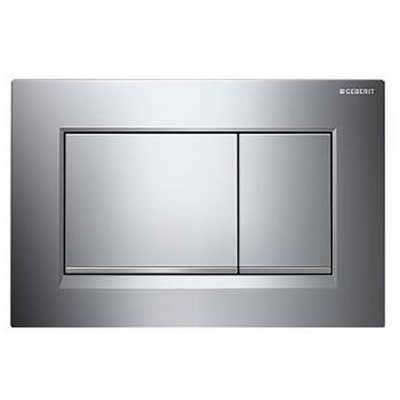 Placca di copertura 2 tasti &quot;Sigma 30&quot; Geberit cromo-lucido/bordo inferiore satinato