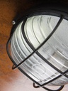 Plaf.Grande E27  linea industriale tonda  nero