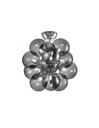 Plafoniera Alicia Cromo Grappolo 12 Sfere Vetro Fumé Trio Lighting