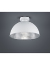 Plafoniera Cupola Jimmy 1xE27 Bianco E Argento Ø31 cm Trio Lighting