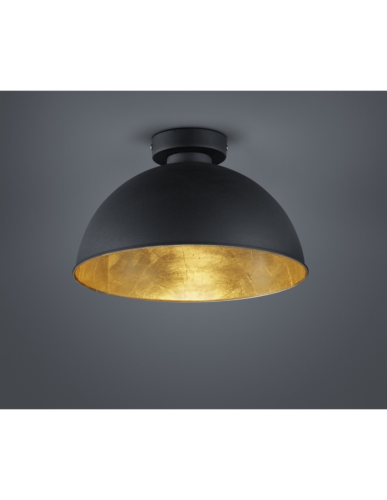 Plafoniera Cupola Jimmy 1xE27 Nero E Oro Ø31 cm Trio Lighting
