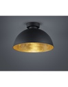 Plafoniera Cupola Jimmy 1xE27 Nero E Oro Ø31 cm Trio Lighting