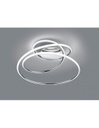 Plafoniera Design Vortice Cromo Led Dimmer 4000k Bologna Trio Lighting