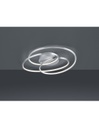 Plafoniera Gale 3 Cerchi Nichel Opaco Led 38,5w Dimmerabile L60 cm Trio Lighting