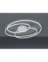 Plafoniera Gale Cerchi Concentrici Bianco Opaco Led 50w Dimmerabile L80 cm Trio Lighting