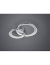 Plafoniera Granada Doppio Cerchio Cromo Led 29w Dimmerabile L59 cm Trio Lighting
