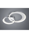 Plafoniera Granada Doppio Cerchio Cromo Led 36w Dimmerabile L85 cm Trio Lighting