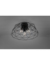 Plafoniera Haval Gabbia 3xE27 Nero Opaco Ø45 cm Trio Lighting