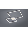 Plafoniera Hydra Doppio Quadrato Led 28w Nichel L65 cm Dimmerabile Trio Lighting