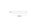 Plafoniera Led 28W 3000K  linea electra  bianco