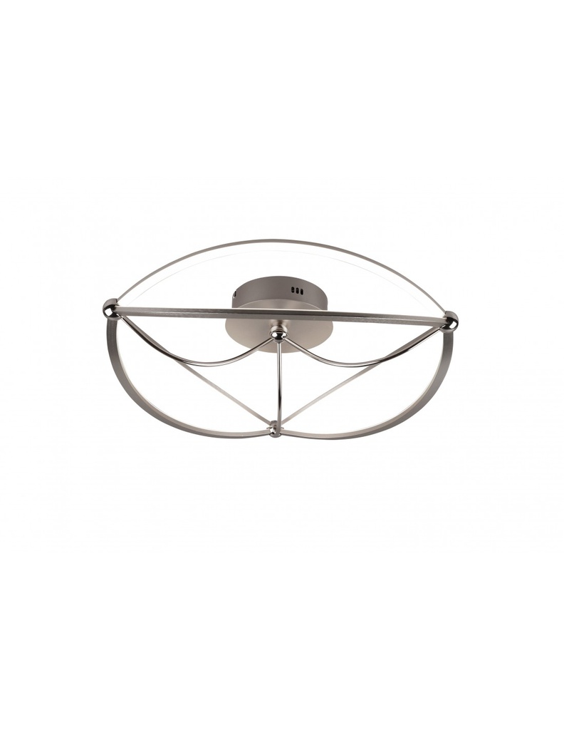 Plafoniera Led Charivari Ellissi Nichel Ø62 cm Trio Lighting