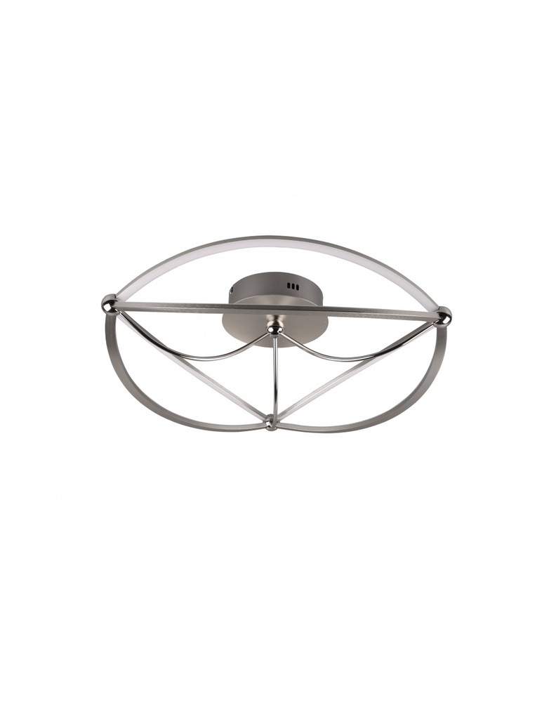 Plafoniera Led Charivari Ellissi Nichel Ø62 cm Trio Lighting
