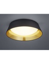 Plafoniera Led Paralume Nero e Oro Ponts Ø45 cm Trio Lighting