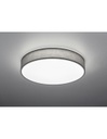 Plafoniera Led Paralume Tessuto Grigio Lugano Ø60 cm Trio Lighting