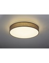 Plafoniera Led Paralume Tessuto Grigio Lugano Ø60 cm Trio Lighting