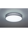 Plafoniera Led Paralume Tessuto Grigio Lugano Ø60 cm Trio Lighting