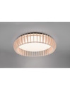 Plafoniera Legno Naturale Led 38w Dimmer Monte Trio Lighting