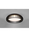 Plafoniera Legno Nero Led 38w Dimmer Monte Trio Lighting